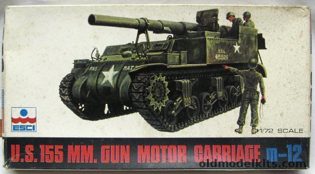 ESCI 1/72 M12 155mm Gun Motor Carriage, 8029 plastic model kit
